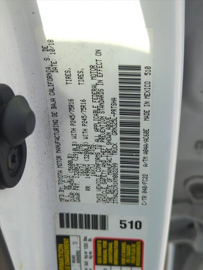 2019 Toyota Tacoma 2WD 2WD SR5 Double Cab 5' Bed V6 AT (GS)