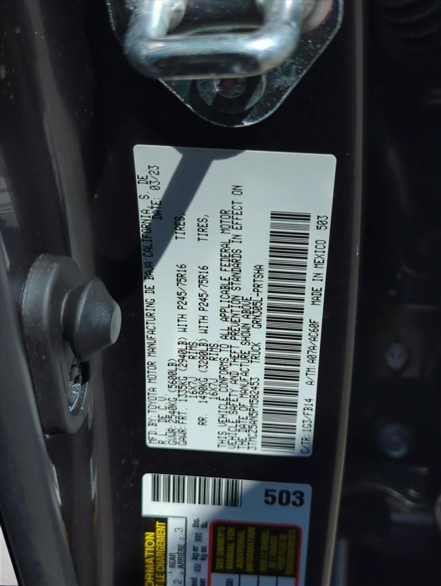 2023 Toyota Tacoma 4WD 4WD SR Double Cab 5' Bed V6 AT (GS)