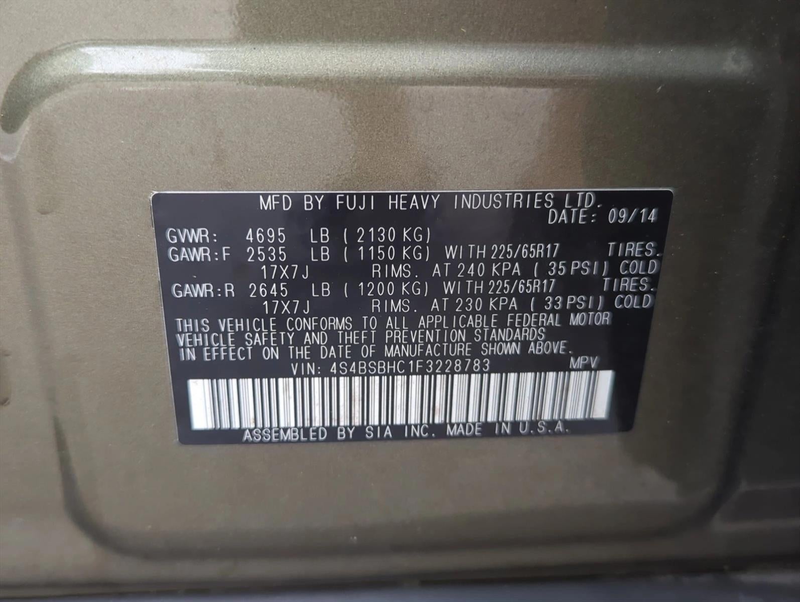 2015 Subaru Outback 2.5i Premium