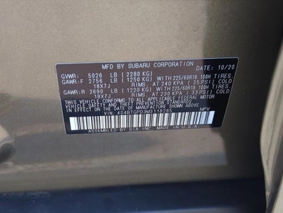 2021 Subaru Outback Touring XT CVT