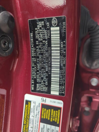 2017 Toyota Camry LE Auto (SE)