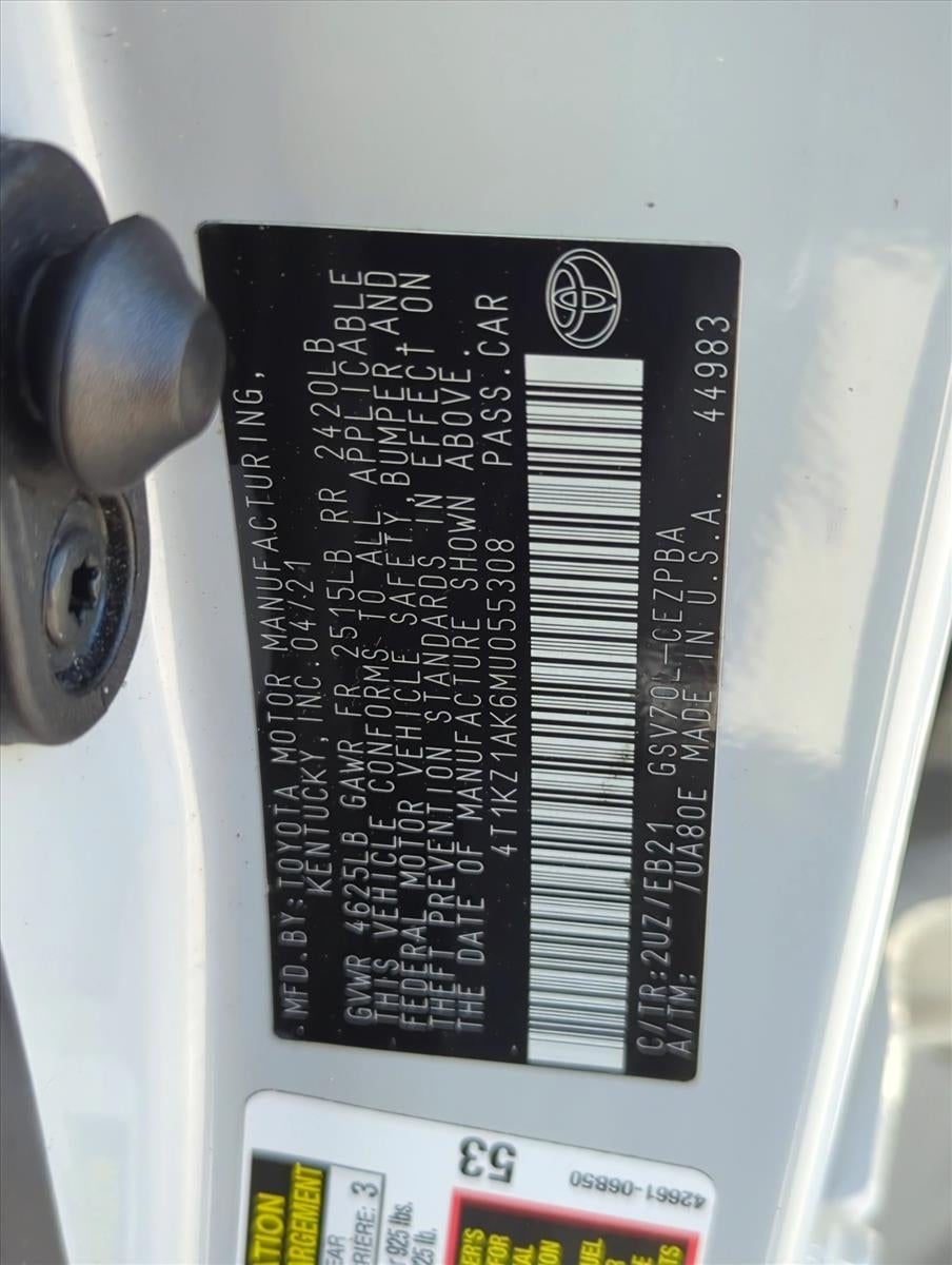 2021 Toyota Camry TRD V6 Auto (Natl)