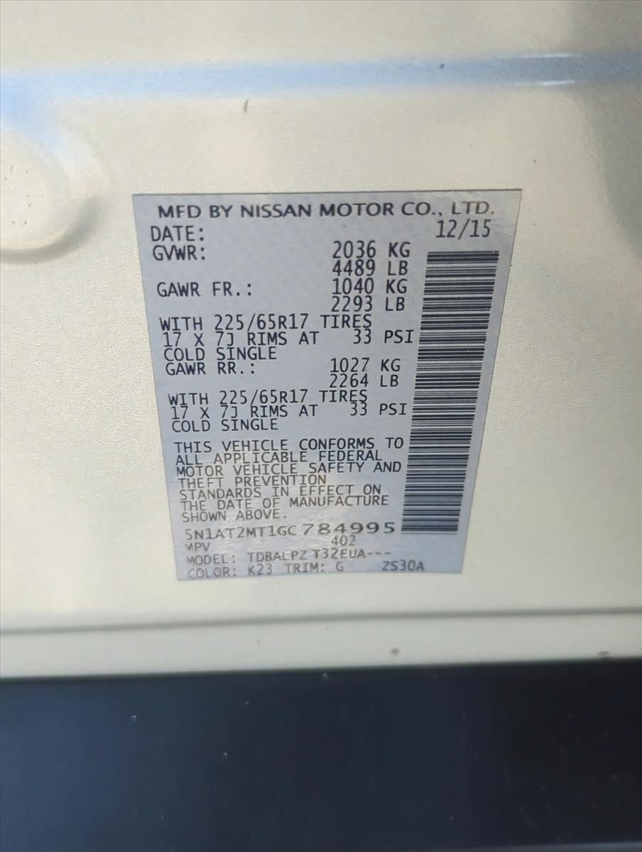 2016 Nissan Rogue FWD 4dr S