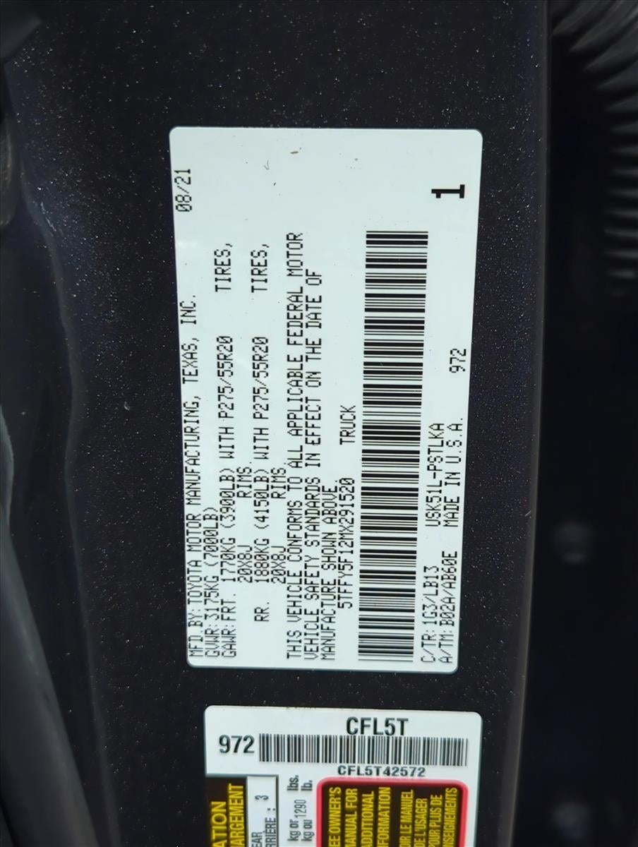 2021 Toyota Tundra 2WD 2WD Limited CrewMax 5.5' Bed 5.7L (GS)