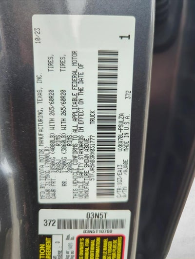 2024 Toyota Tundra 2WD 2WD Limited CrewMax 5.5' Bed (Natl)