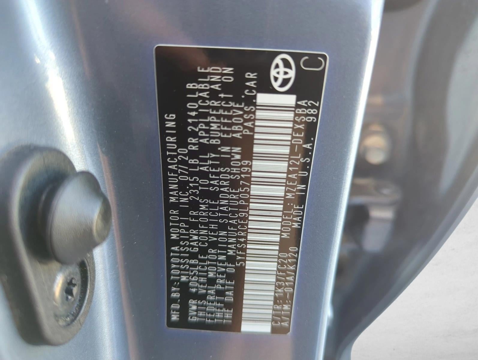 2020 Toyota Corolla SE CVT (Natl)