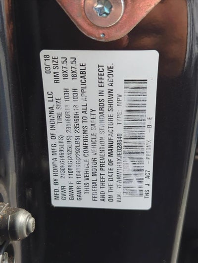 2018 Honda CR-V EX-L 2WD