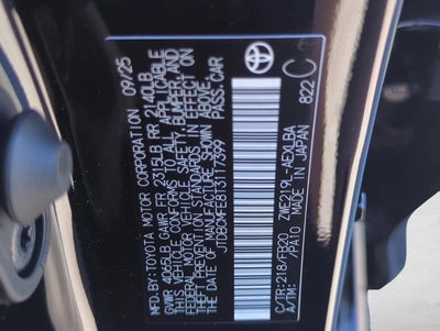 2026 Toyota Corolla Hybrid LE FWD (Natl)