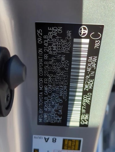 2026 Toyota Corolla Hybrid LE FWD (Natl)