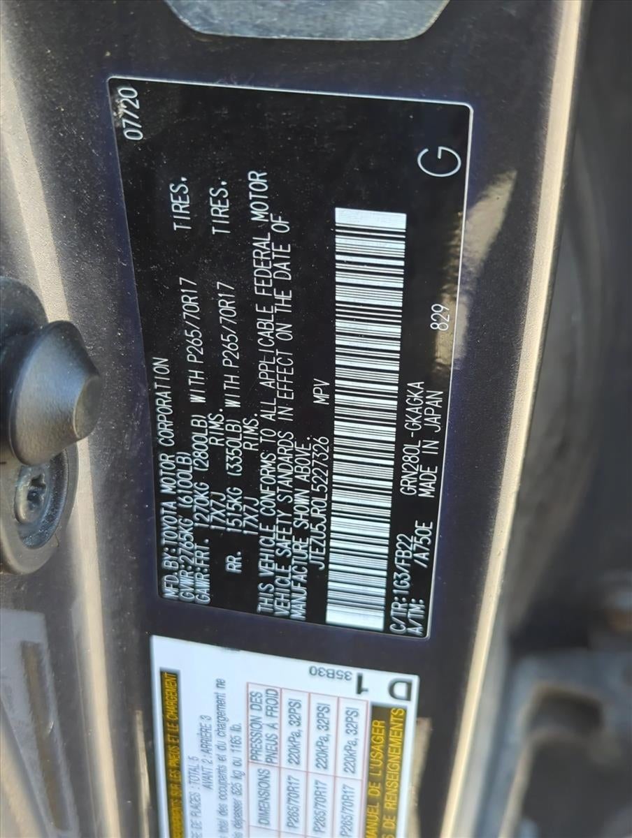 2020 Toyota 4Runner SR5 2WD (Natl)