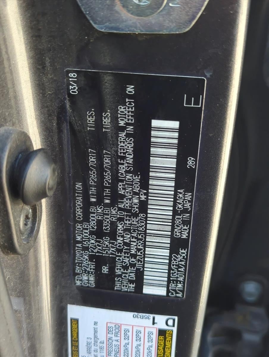 2018 Toyota 4Runner SR5 2WD (Natl)