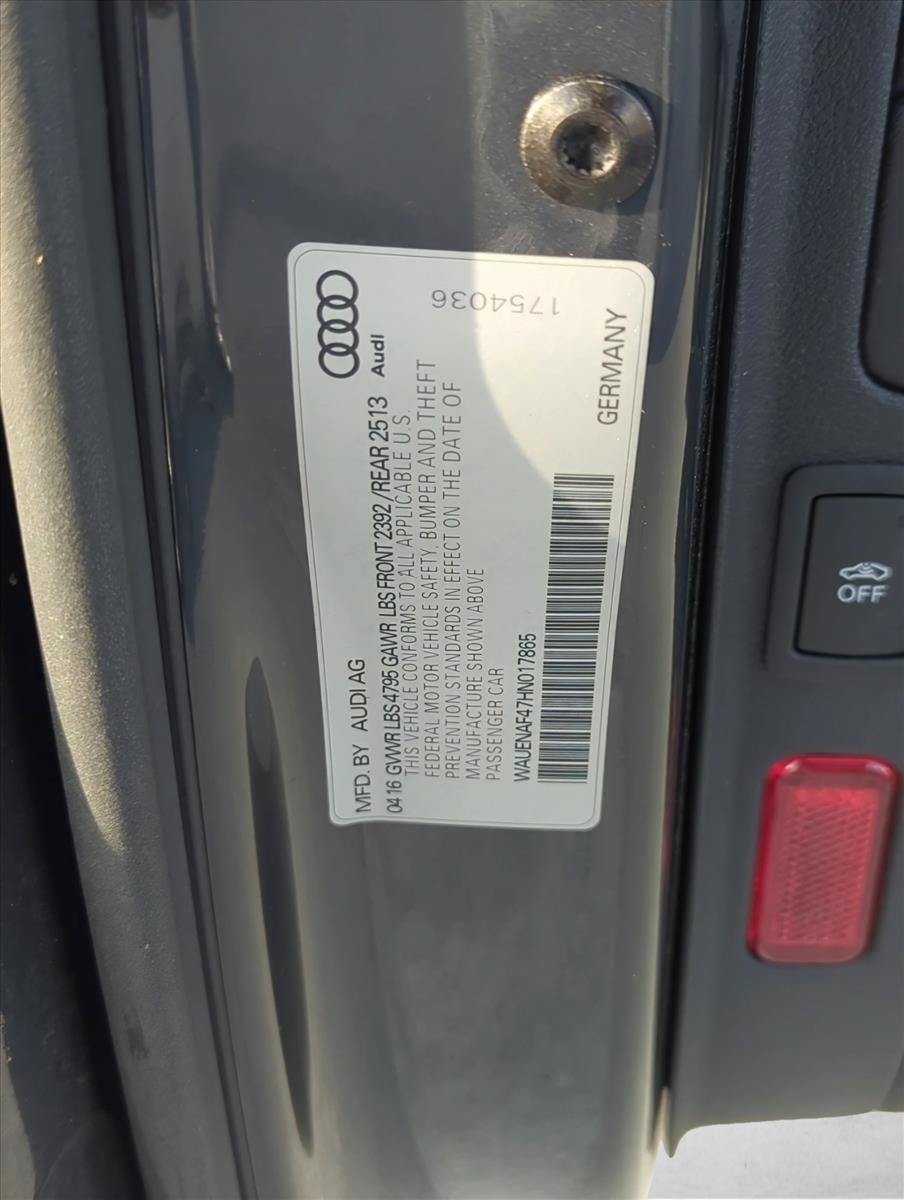 2017 Audi A4 2.0 TFSI Auto Premium Plus quattro AWD