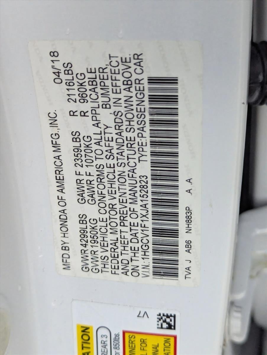 2018 Honda Accord Sedan LX CVT