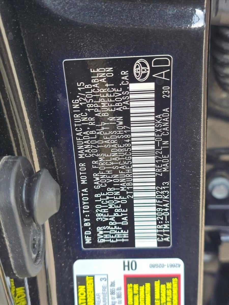 2016 Toyota Corolla 4dr Sdn CVT Auto S Plus (Natl)