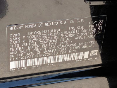 2023 Honda HR-V LX 2WD CVT
