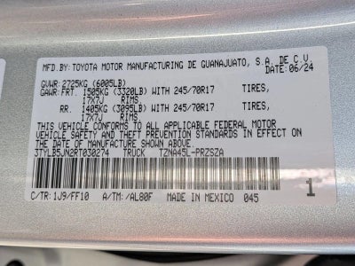 2024 Toyota Tacoma 4WD 4WD SR5 Double Cab 5' Bed AT (GS)