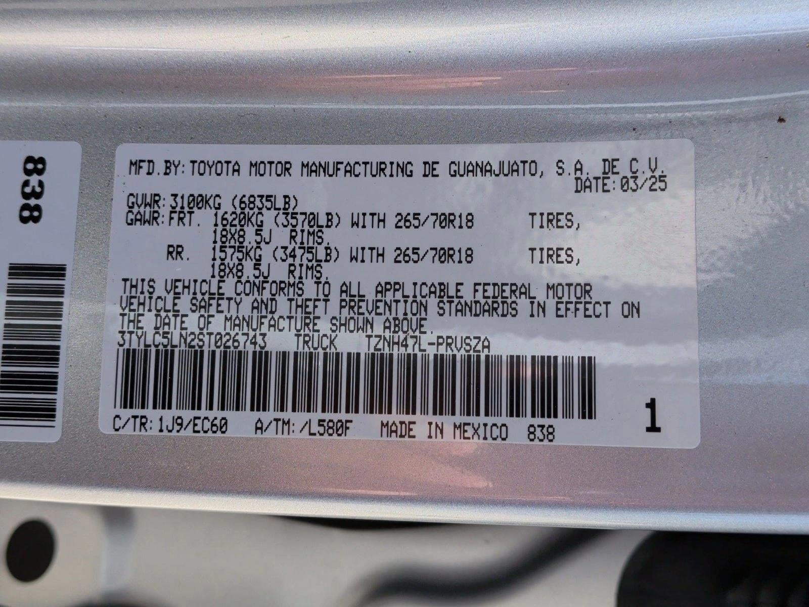 2025 Toyota Tacoma 4WD 4WD Trailhunter Hybrid Double Cab 6' Bed AT (Natl)