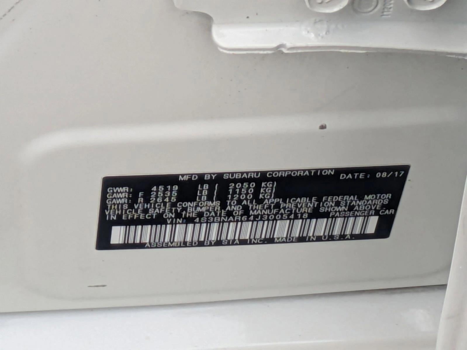 2018 Subaru Legacy 2.5i Sport