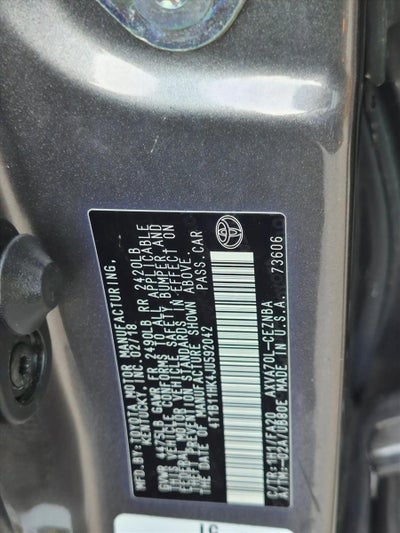 2018 Toyota Camry LE Auto (SE)
