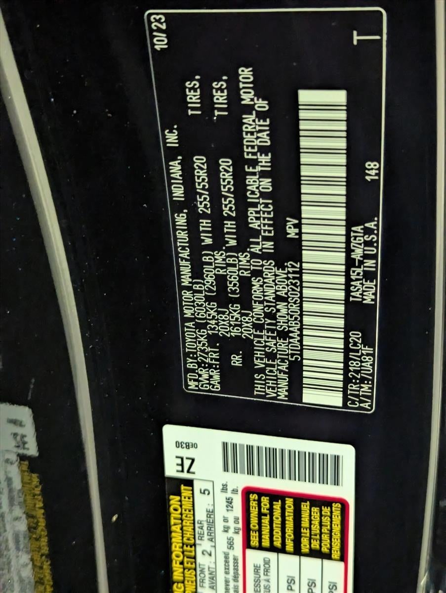 2024 Toyota Grand Highlander Limited AWD (Natl)