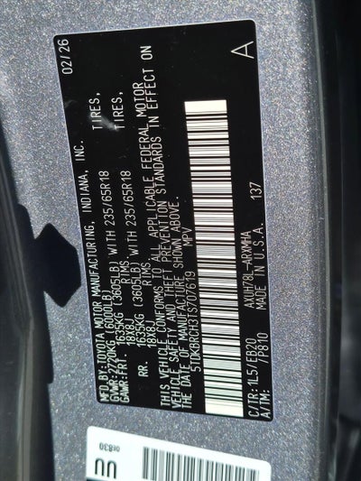 2026 Toyota Highlander Hybrid XLE AWD (Natl)