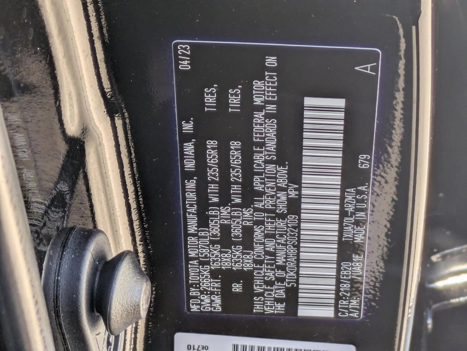 2023 Toyota Highlander XLE FWD (Natl)