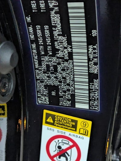 2019 Toyota Highlander SE V6 FWD (Natl)