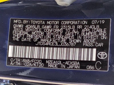 2020 Toyota Corolla SE CVT (Natl)