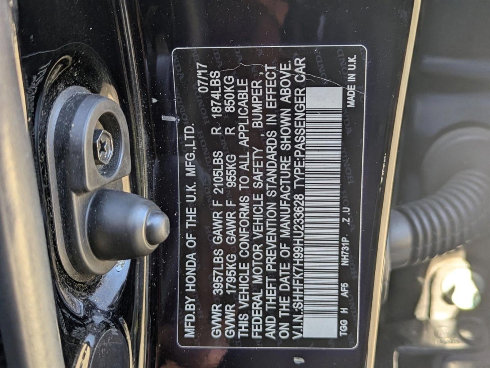 2017 Honda Civic Hatchback Sport Touring CVT