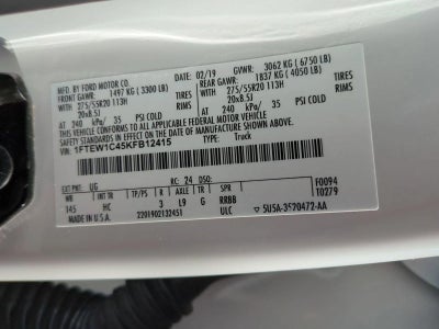 2019 Ford F-150 LARIAT 2WD SuperCrew 5.5' Box