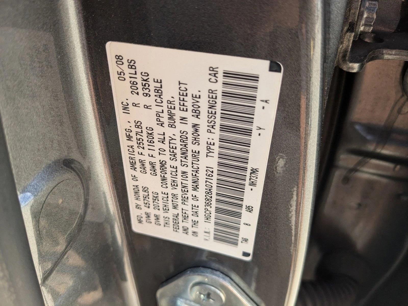 2008 Honda Accord Sedan 4-Door V6 Auto EX-L