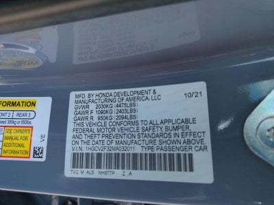 2021 Honda Accord Sedan Sport 2.0T Automatic
