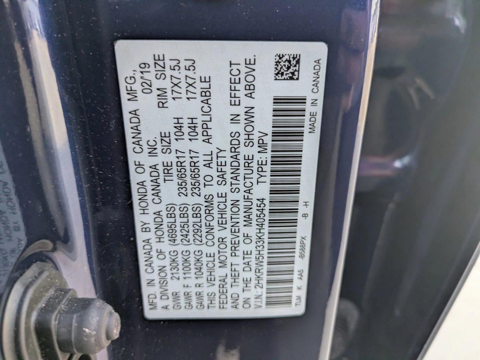 2019 Honda CR-V LX 2WD