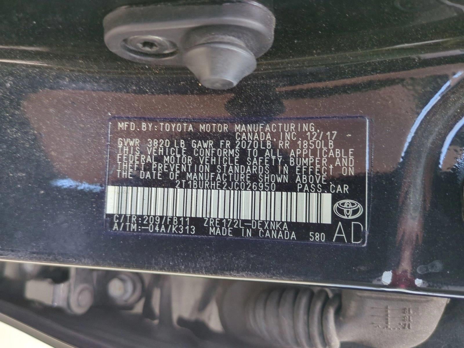 2018 Toyota Corolla LE CVT (Natl)