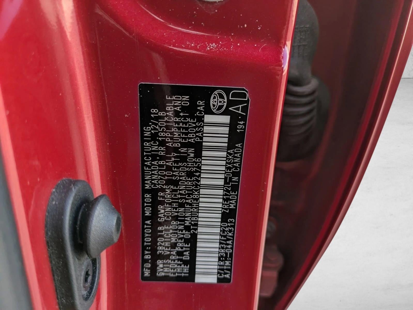 2019 Toyota Corolla SE CVT (Natl)