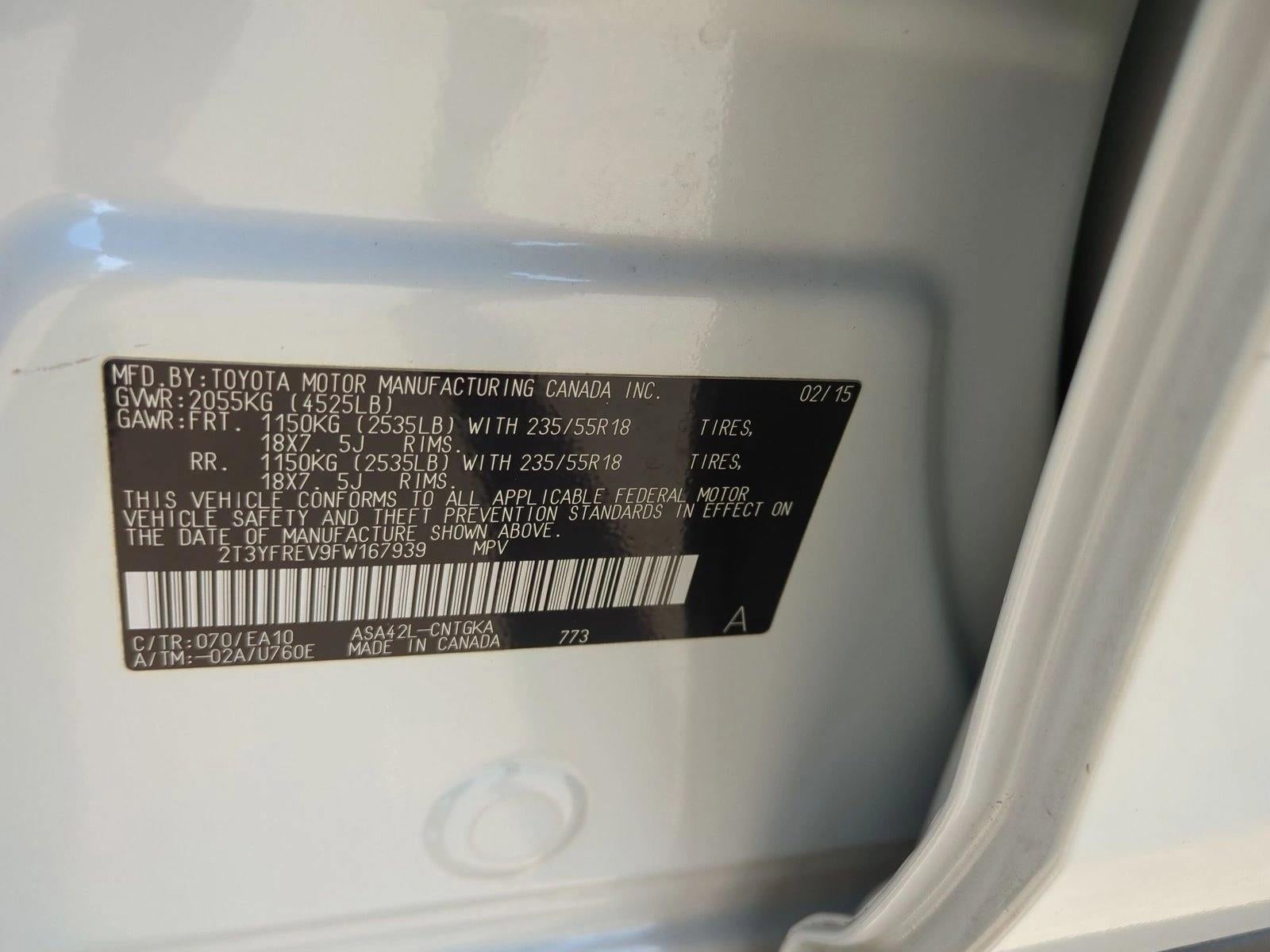 2015 Toyota RAV4 FWD 4dr Limited (Natl)