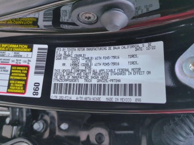 2023 Toyota Tacoma 2WD 2WD SR5 Double Cab 5' Bed V6 AT (GS)