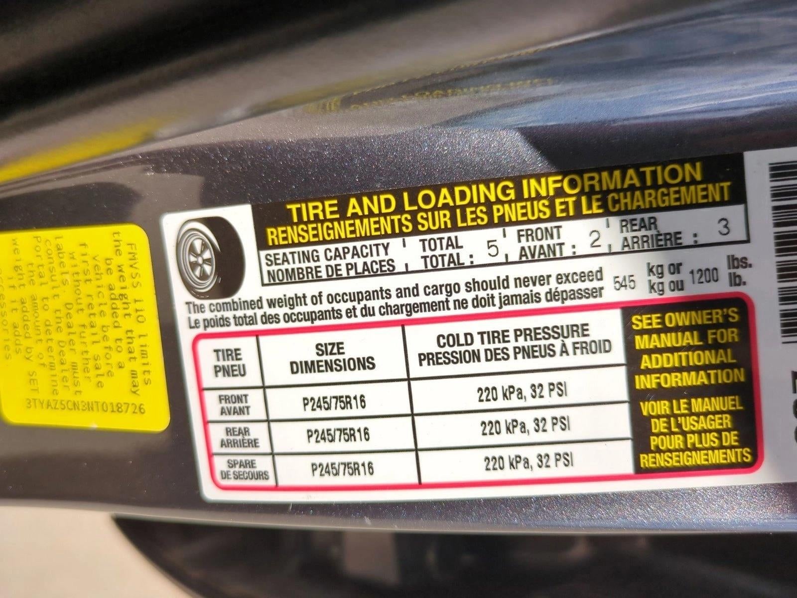 2022 Toyota Tacoma 2WD 2WD SR5 Double Cab 5' Bed V6 AT (GS)