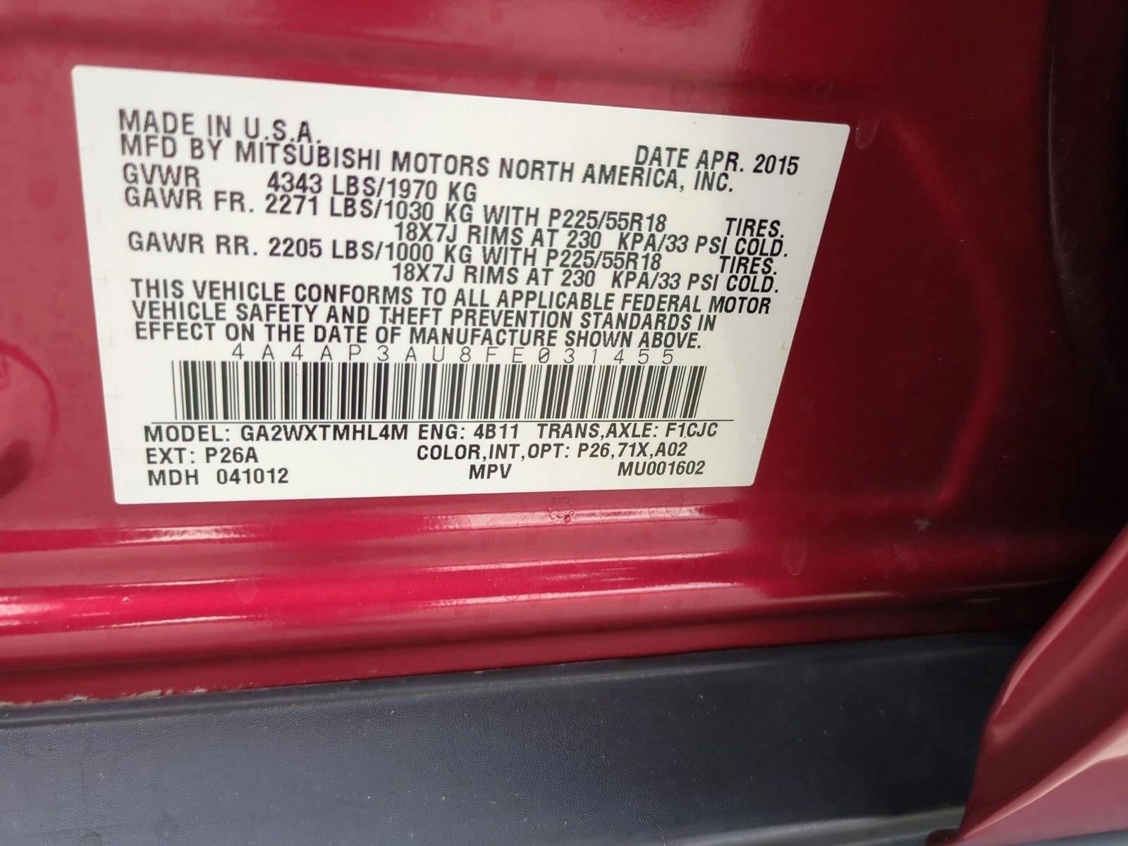 2015 Mitsubishi Outlander Sport 2WD 4dr CVT ES