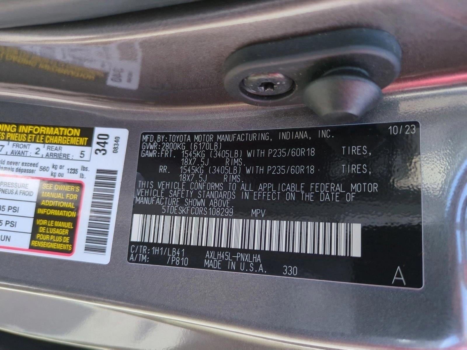 2024 Toyota Sienna Platinum AWD 7-Passenger (GS)