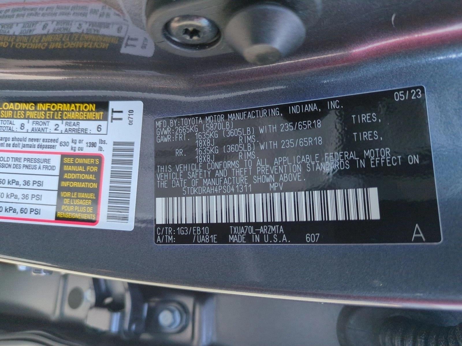 2023 Toyota Highlander XLE FWD (Natl)