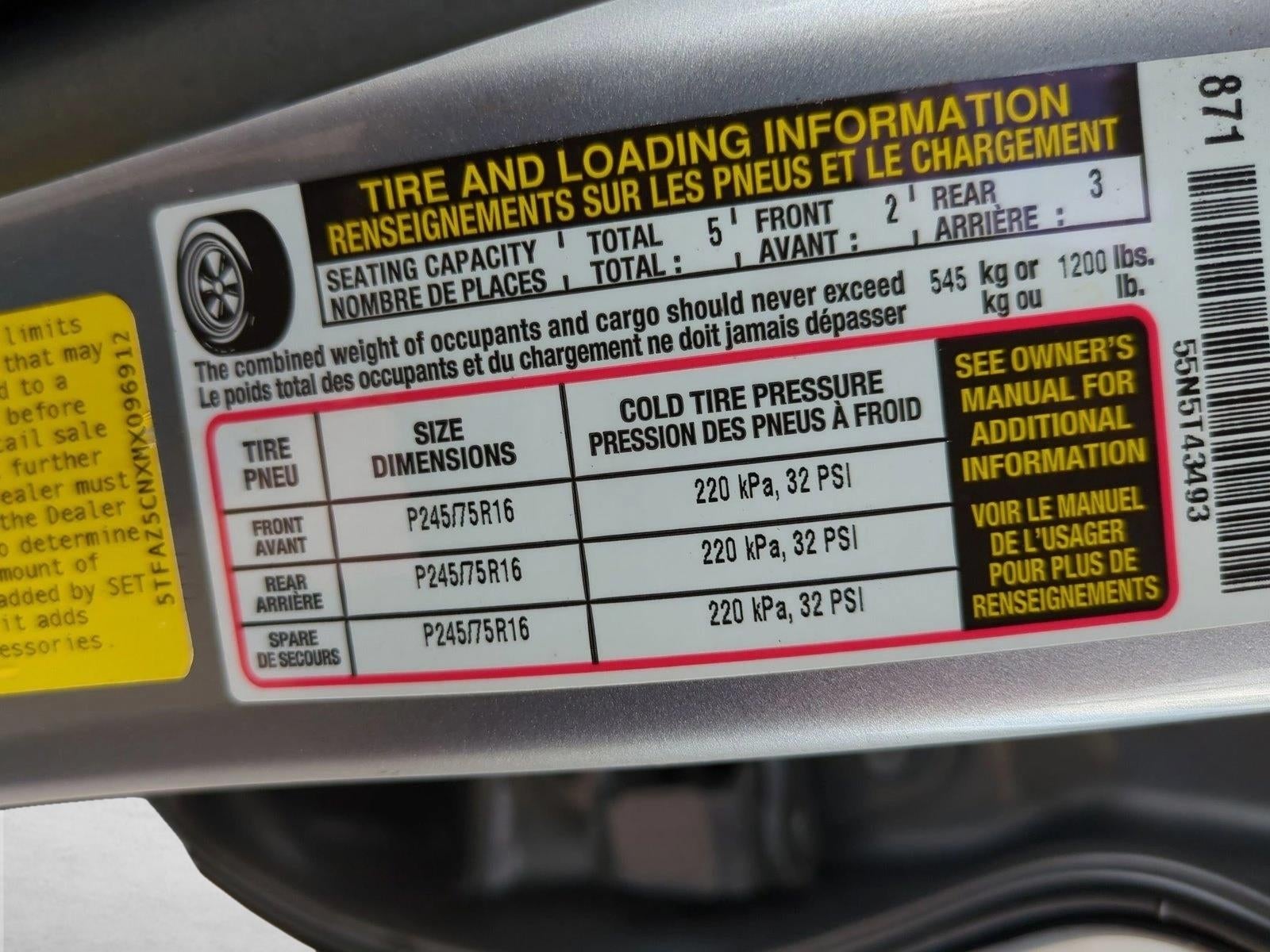 2021 Toyota Tacoma 2WD 2WD SR5 Double Cab 5' Bed V6 AT (GS)