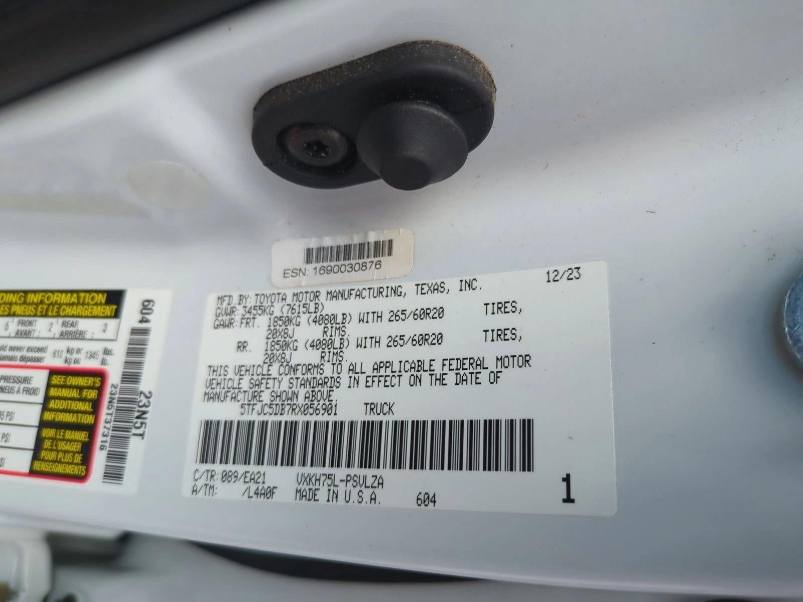 2024 Toyota Tundra 4WD 4WD Limited Hybrid CrewMax 5.5' Bed (Natl)