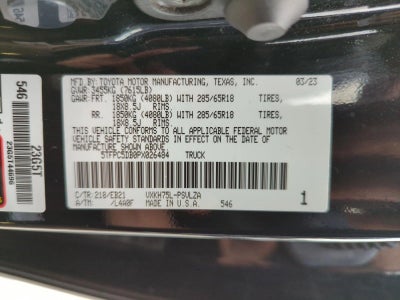2023 Toyota Tundra 4WD 4WD TRD Pro Hybrid CrewMax 5.5' Bed (Natl)