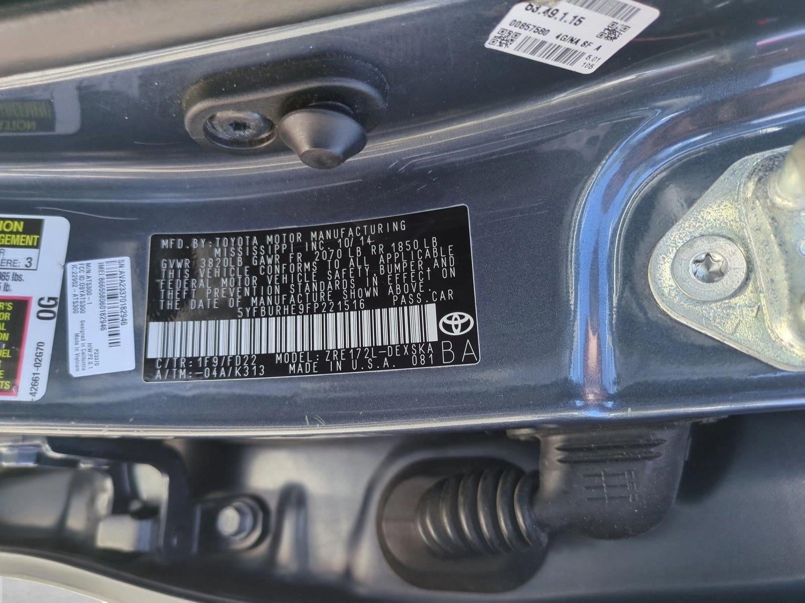 2015 Toyota Corolla 4dr Sdn CVT Auto S (SE)