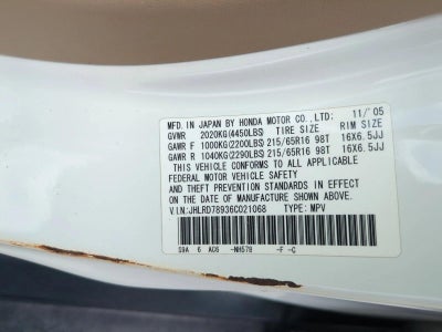 2006 Honda CR-V SE AT 4WD