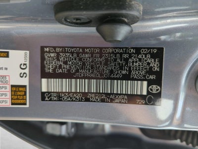 2020 Toyota Corolla XLE CVT (Natl)