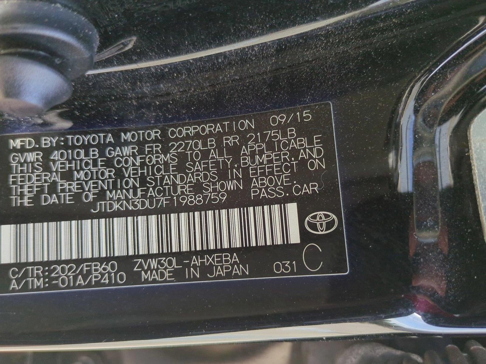 2015 Toyota Prius 5dr HB Two (SE)
