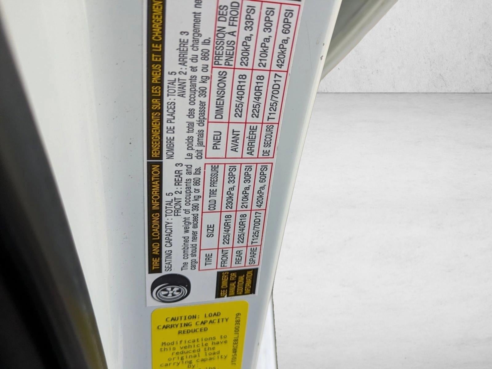 2020 Toyota Corolla SE CVT (Natl)