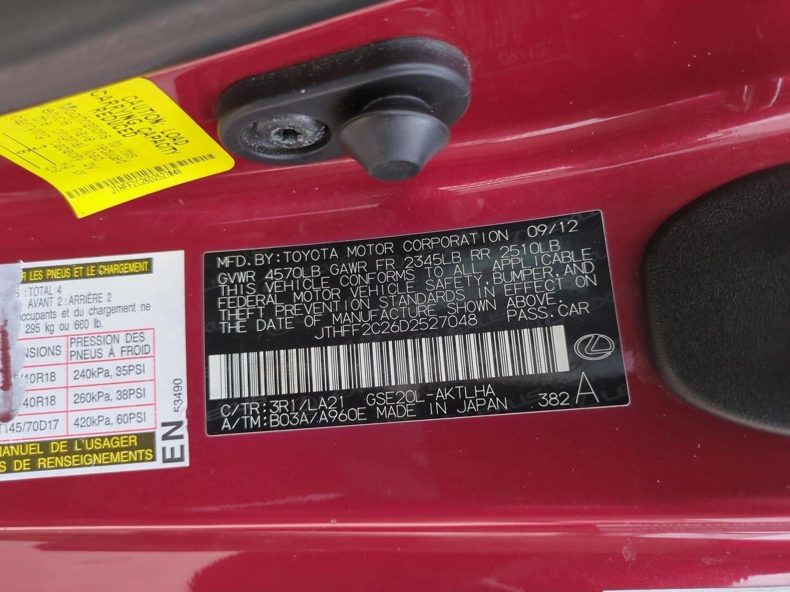 2013 Lexus IS 250C 2dr Conv Auto